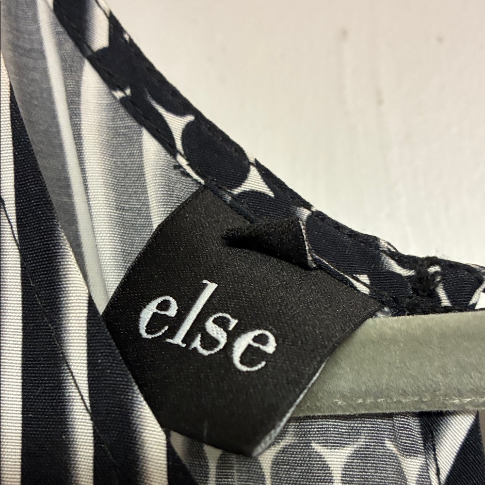 Else Black and White Patterned Midi Dress - Picture 4 of 5